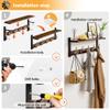Oraich Coat Rack Wall Mount with Hooks and Shelf for Coat, Backpack, Key, Clothes Hanger, Wall Floating Shelf for Entryway, Living Room, Bathroom, Bedroom, Kitchen view 4