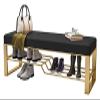 HAOKAZLBR Shoe Bench for Living Room, Entryway Bench, Shoe Bench Entryway,Luxury Modern Shoe Storage Bench with Metal Shelves,2 Tier Shoe Rack Boots Shoe (Size : 80x35x45cm), oujinmm2024327 view 1