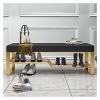 HAOKAZLBR Shoe Bench for Living Room, Entryway Bench, Shoe Bench Entryway,Luxury Modern Shoe Storage Bench with Metal Shelves,2 Tier Shoe Rack Boots Shoe (Size : 80x35x45cm), oujinmm2024327 view 2
