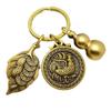 YJIUYUANQ Good Luck Zodiacs Keychain Car Hanging Pendant/Key or Bag Decor fong shui Key Ring Blessing Wealth Success - Zodiac :Cock,1 Set, As Show view 1