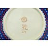 Polmedia Polish Pottery Dessert Plate UNIKAT - Dazzling Dots Pattern Handmade in Boleslawiec Poland + Certificate of Authenticity view 4