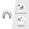 uxcell 10PCS Stainless Steel Closet Rod Brackets, 3/4 inch Dia Open Type Wardrobe Holder with Screws U-Shaped Closet Rod Holders, Curtain Rod Pole End Supports, Silver view 3