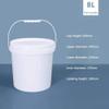 YXCUIDP LICOME Thick 4L-30L Food Grade Plastic Bucket,Large Capacity Wine Barrel with Lid Handle,Food Grade Water Storage Tank, Fermentation Barrel, Wine Barrel(8L) view 2