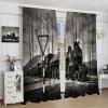 AAVEUP Vintage Train Blackout Curtains, Old Country Railroad Black Steam Train Track Crossing Windows Treatments, Thermal Insulated Drapes for Kids Boys Juvenile Living Room Bedroom Bathroom 52x96in view 4