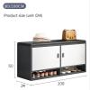 HAOKAZLBR Shoe Bench for Living Room, Entryway Bench, Upholstered Footstool Changing Shoe Stool Solid Wood Shoe Cabinet Storage Shoe Rack Simple Living Room Rest Bench (Color : Black), oujinmm2024327 view 2
