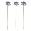 Firlar 3pcs Artificial Agapanthus Faux Floral with Stem Fake Agapanthus Africanus Silk Flowers for Home Decoration Soft Decoration Flower Arrangement Wedding Landscaping (#2) view 1