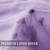 Fcosie Grommet Top Linen Textured Sheer Drape 102 Inches Long for Living Room, Lavendula Semi Sheer Light Filtering Curtain for Bedroom, Lightweight Flax Linen Sheer Window Drape, 1 PC, 72" Wx102 L view 2