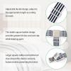 Febcraft Bed Sheet Straps-4 Pcs Adjustable Fitted Sheet Straps with Sewing Leather Quiet and Non Slip Bed Sheet Clips,Elastic Sheet Suspenders for King Queen Bed Suqare Round(Black) view 3