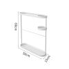 GeRRiT Umbrella Rack for Commercial and Household Doorstep Storage. Umbrella Bucket, Iron Metal Umbrella Storage Rack, 50 * 15 * 60cm White view 4