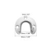 uxcell 10PCS Stainless Steel Closet Rod Brackets, 1 Inch Dia U Shaped Flange Rod Holder, Silver view 2