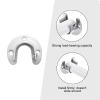 uxcell 10PCS Stainless Steel Closet Rod Brackets, 1 Inch Dia U Shaped Flange Rod Holder, Silver view 3