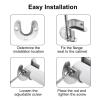 uxcell 10PCS Stainless Steel Closet Rod Brackets, 1 Inch Dia U Shaped Flange Rod Holder, Silver view 4