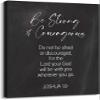 Triyend Joshua 1 9 Wall Art Bible Verse Posters Be Strong and Courageous Wall Art Prints Posters Art Pictures Giclee Art Printed Canvas (8.00''x12.00'',Framed) view 1