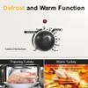 20 Quart Electric Roaster Oven with Self-basting Lid, Turkey Roaster Oven with Removable Pan and Rack, White view 4
