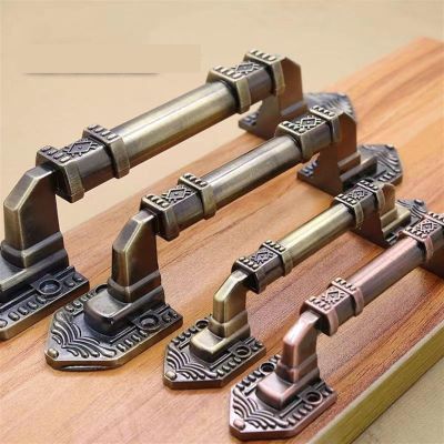 GGKLVWMA Long Retro Bronze Handle Pulls Chinese Style Furniture Kitchen Drawer Handles Cupboard Wardrobe Handles Furniture Hardware 1Pcs (Color : Bronze 160mm)