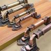 GGKLVWMA Long Retro Bronze Handle Pulls Chinese Style Furniture Kitchen Drawer Handles Cupboard Wardrobe Handles Furniture Hardware 1Pcs (Color : Bronze 160mm) view 3