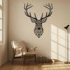 XXQ Geometric Deer Metal Wall Art, Metal Wall Decor Large Abstract Decorative Artwork for Living Room Bedroom Bathroom, Ideal for Modern and Contemporary Homes (39" x 39") view 1