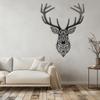 XXQ Geometric Deer Metal Wall Art, Metal Wall Decor Large Abstract Decorative Artwork for Living Room Bedroom Bathroom, Ideal for Modern and Contemporary Homes (39" x 39") view 3