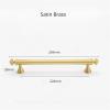 GGKLVWMA Solid Brass Furniture Handles Kitchen Cabinet Drawer Pulls Door Knobs Satin Brass Dresser Wardrobes Pulls Long Handle 1Pcs (Color : C-4505-224) view 2
