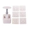 BEIDUOYANG 150g Mooncake Mold 6pcs Square Flowers Stamps Hand Press Moon Cake Pastry DIY Bakware Mooncake Mold Animal view 1