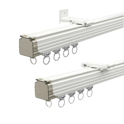 1m~5m Aluminium Curtain Rail Heavy Duty Tracks CeilingOr Wall Mount Rustproof Curtain Track System for RV Bay Window Ustproof with Fittings (Color : White, Size : 16.5 FT)