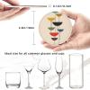 ZLYYXY Stylish Coasters - Mid Century Modern Prints Set of 6 Round Leather Drink Coasters with Holder - Perfect Size for Cups and Glasses, 10555 view 2