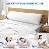 YZ HOME Long Body Pillow for Adults - Firm Body Pillow Insert with Shredded Blue Memory Foam, Adjustable Height, Soft Support for Side Sleeping, Pregnant Women, Washable (20x54 Inch, White) view 2