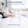YZ HOME Long Body Pillow for Adults - Firm Body Pillow Insert with Shredded Blue Memory Foam, Adjustable Height, Soft Support for Side Sleeping, Pregnant Women, Washable (20x54 Inch, White) view 3