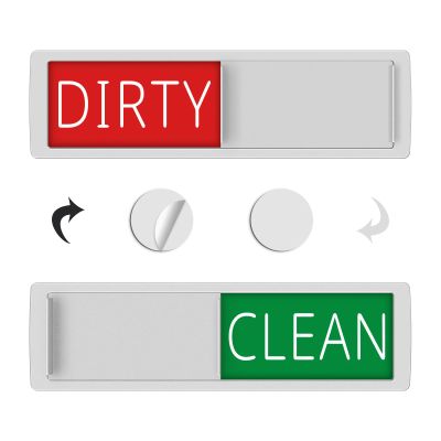 YauYik Clean Dirty Magnet for Dishwasher - Dishwasher Magnet Clean/Dirty Sign with Optional Adhesive Stickers, Strong Magnet Non-Scratch Dishwasher Sign Kitchen Decor(Red/Green)