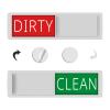 YauYik Clean Dirty Magnet for Dishwasher - Dishwasher Magnet Clean/Dirty Sign with Optional Adhesive Stickers, Strong Magnet Non-Scratch Dishwasher Sign Kitchen Decor(Red/Green) view 1