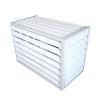 FANYING Heat Pump Air Conditioner Cover Decorative Privacy Screen Winter Outdoor Protection Windproof Aluminum Air Conditioner Slatted Frame Flower Stand,White-C110*60 * 80cm view 1