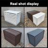FANYING Heat Pump Air Conditioner Cover Decorative Privacy Screen Winter Outdoor Protection Windproof Aluminum Air Conditioner Slatted Frame Flower Stand,White-C110*60 * 80cm view 2