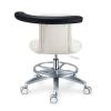 Microfiber Leather Rotating Cushion Chair with Back Support Backrest, Adjustable Rolling Ergonomic Physician Nurse Seat Style and Footrest for Home Office Clinic Use PLST-061 view 3