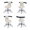 Microfiber Leather Rotating Cushion Chair with Back Support Backrest, Adjustable Rolling Ergonomic Physician Nurse Seat Style and Footrest for Home Office Clinic Use PLST-061 view 4