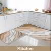 Kitchen Rug Mats Set of 2 Piece Brown Modern Geometric Non Slip Kitchen Mats for Floor Ombre Brown Abstract Anti-Fatigue Washable Comfort Floor Mat Carpets Runner Rugs for Sink Laundry16 x24+16"x47" view 2