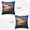 CSGJMYGS Throw Pillow Covers 22"x22" Ocean and Sunset Pillow Covers Decorative Square Pillowcases Soft Cozy Cushion Cases for Home Living Room Sofa Couch Bed view 2