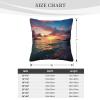 CSGJMYGS Throw Pillow Covers 22"x22" Ocean and Sunset Pillow Covers Decorative Square Pillowcases Soft Cozy Cushion Cases for Home Living Room Sofa Couch Bed view 3