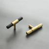 GGKLVWMA Luxury Brass Gold/Black Copper Furniture Handle Cupboard Hook Cabinet Handles Knob Cabinet Knobs Drawer Handles Dresser Knob 1Pcs (Color : Brass Knob 6pc) view 3