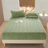 GSGC Mattress Protector Mattress Cover Warm Soft Coral Fleece Fitted Sheet Breathable Thickened Non-Slip Mattress Pad Mattress Dustproof Cover,Washable-Green||Single:35x79inch(1pcs) view 1