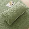 GSGC Mattress Protector Mattress Cover Warm Soft Coral Fleece Fitted Sheet Breathable Thickened Non-Slip Mattress Pad Mattress Dustproof Cover,Washable-Green||Single:35x79inch(1pcs) view 3