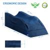 TranquilRelax Leg Elevation Pillows, Wedge Pillow for After Surgery Or Rest, Memory Foam Leg Support Adjustable, Back Knee Hip Ankles Pain Relief, Knee Pillow for Sleeping Blood Circulation Blue view 2