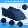 TranquilRelax Leg Elevation Pillows, Wedge Pillow for After Surgery Or Rest, Memory Foam Leg Support Adjustable, Back Knee Hip Ankles Pain Relief, Knee Pillow for Sleeping Blood Circulation Blue view 4