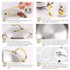FAFACAI Hot Pot Food Warmer, Stainless Steel Buffet Tray with Food Plate, Lid, Solid Stand and Fuel Holder for Parties, Weddings and Events, Gold view 3