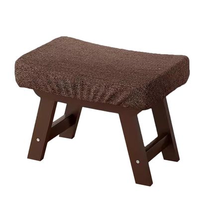 KITCISSL Home Spare Small Stool Modern Foot Stools Under Desk Shoe Bench, Footstool Simple Ottoman Foot Rest Room Sofa Chair Solid Wood Bathroom Stool Toilet Chair for Living Room (Color : Brown)