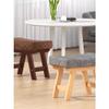KITCISSL Home Spare Small Stool Modern Foot Stools Under Desk Shoe Bench, Footstool Simple Ottoman Foot Rest Room Sofa Chair Solid Wood Bathroom Stool Toilet Chair for Living Room (Color : Brown) view 2