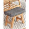 KITCISSL Home Spare Small Stool Modern Foot Stools Under Desk Shoe Bench, Footstool Simple Ottoman Foot Rest Room Sofa Chair Solid Wood Bathroom Stool Toilet Chair for Living Room (Color : Brown) view 3
