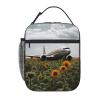 Insulated Lunch Bag for Women Men Plane Flies to Sunflower Field Print Lunch Box Reusable Lunch Tote Bags Leakproof Cooler Bag Portable Lunch Container for Travel Picnic Office view 1