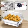 FAFACAI Hot Pot Buffet Set Electric Grill with Rotary Button to Adjust Temperature from 35 to 85 Degrees, with Roll Top and Temperature Display, 13.5+13.5 (13.5) view 3