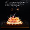 FAFACAI Electric Heating Tray, Food Heating Buffet Server, Stainless Steel Frame and Tempered Glass Surface, Adjustable Temperature Control, Suitable for Party Event Dinner view 3
