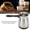 Yunir Turkish Coffee Maker, 600ml 110V Stainless Steel Turkish Coffee Pot with Dual System, Ergonomic Anti Scald Handle, 5 to 6 Cup, for Tea Milk view 4